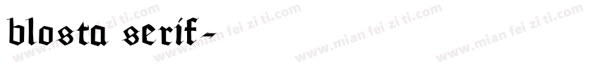 blosta serif字体转换